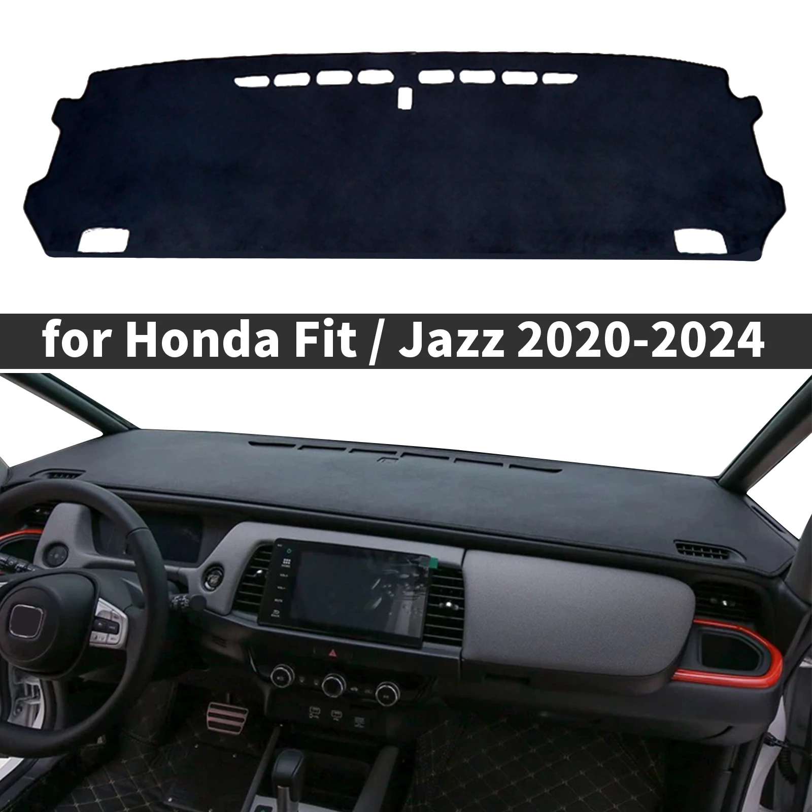 

fit for Honda Fit Jazz 2020 2021 2022 2023 2024 Car Accessories Dashmat Dashboard Cover Pad Protective Carpet DashMat Sunshade