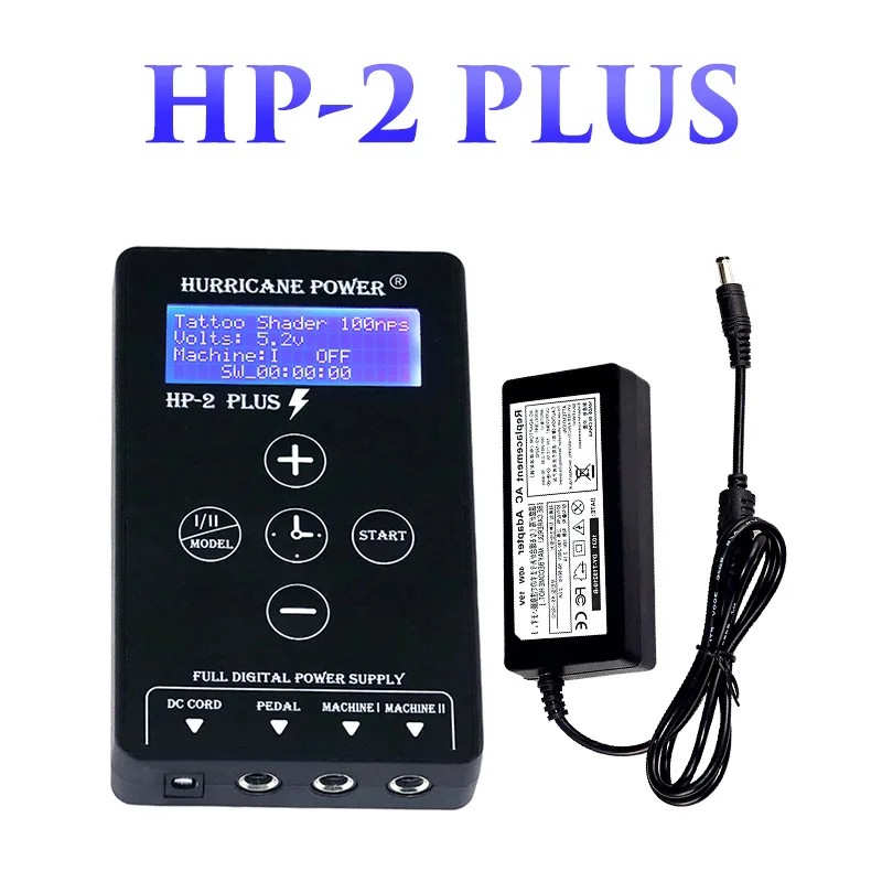 

Блок питания для татуировки HP-2PLUS Регулятор напряжения для татуировки Ручка для татуировки Моторный адаптер для машины Блок питания для татуировки и вышивки