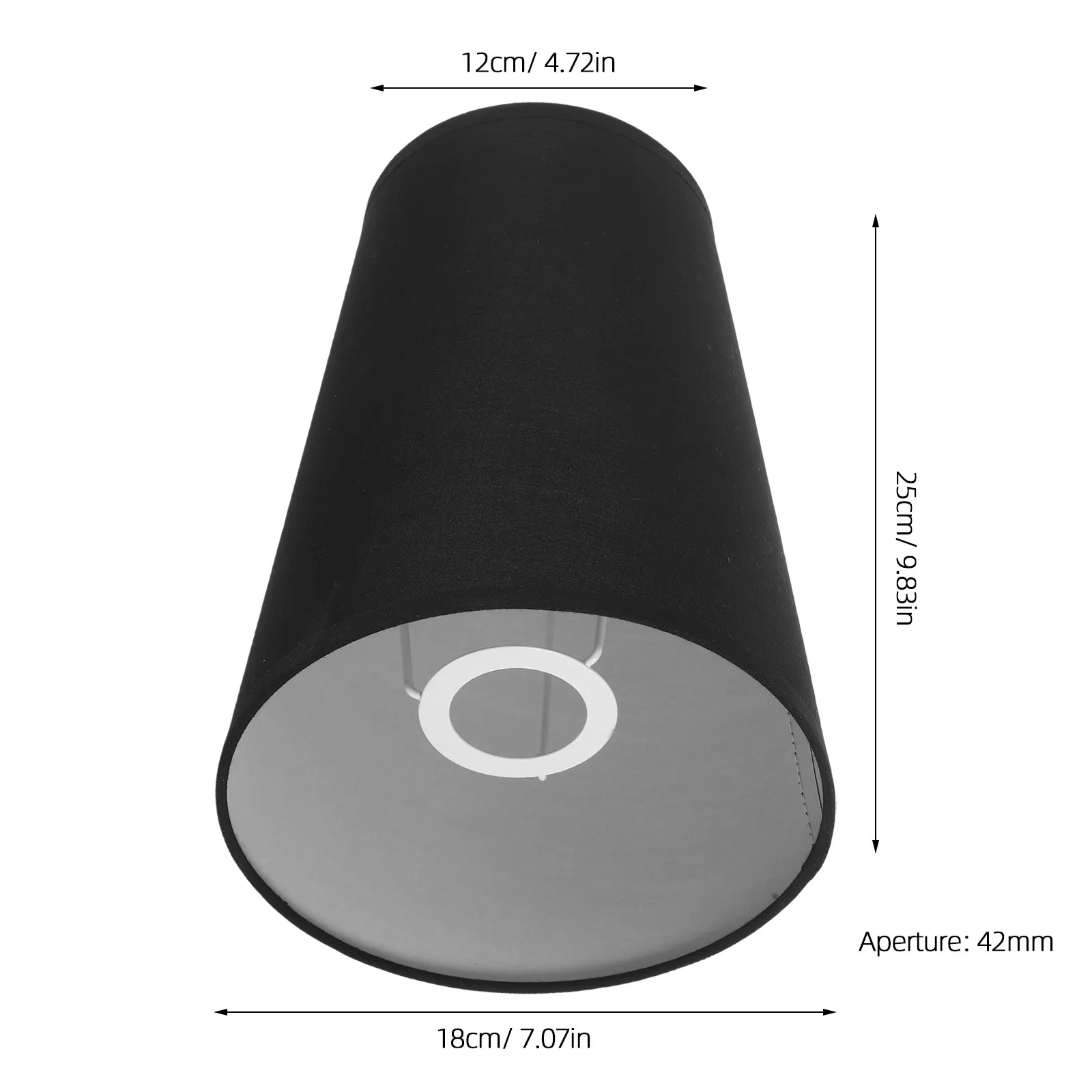 Black Fabric Drum Lampshade for Table Bedside Floor Wall and Chandelier Lamps – Replacement Shade 5
