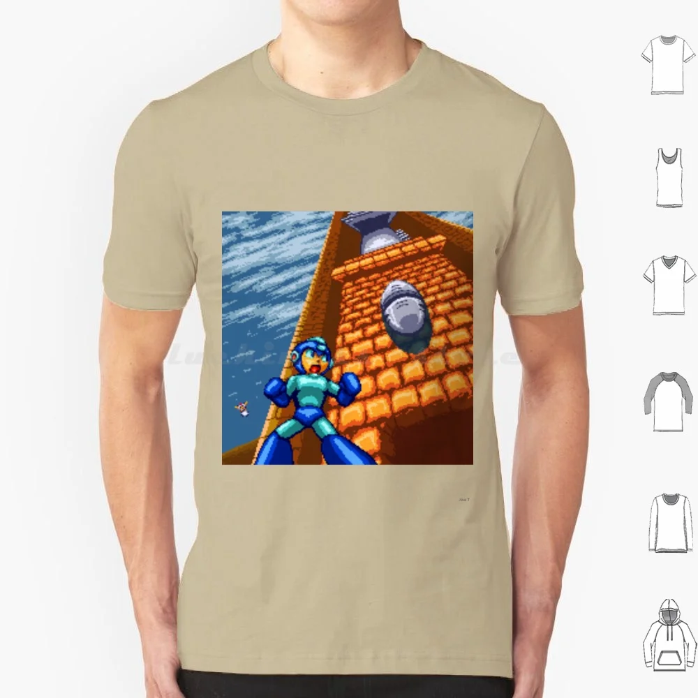 تي شيرت Megaman 2 Wily Stage 1 مقاس كبير 100% قطن Megaman 2 Stage Select Megaman 2 Rockman 2 Rockman Megaman Mega Man