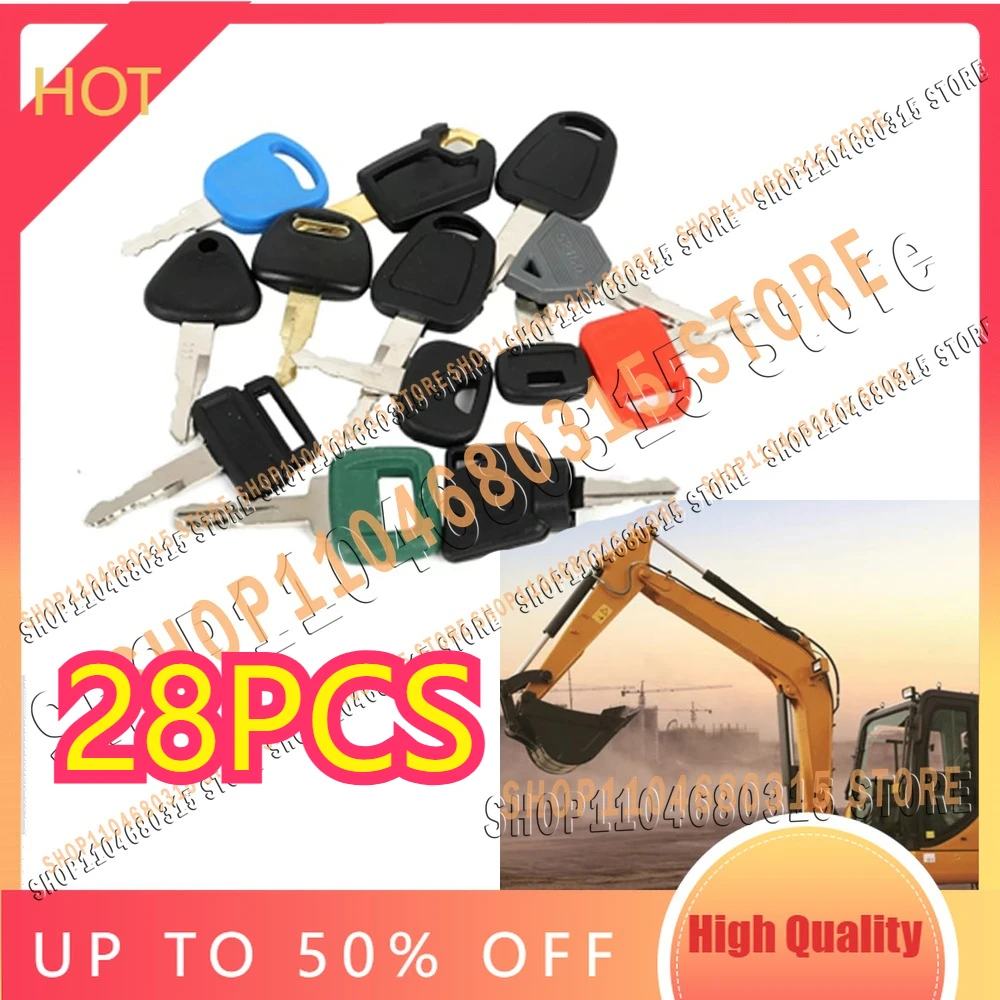 

28PCS New Ignition Key for CA Bobcat Vol Komatsu Hita Excavator Skid Steer Loader Bulldozer Tractor