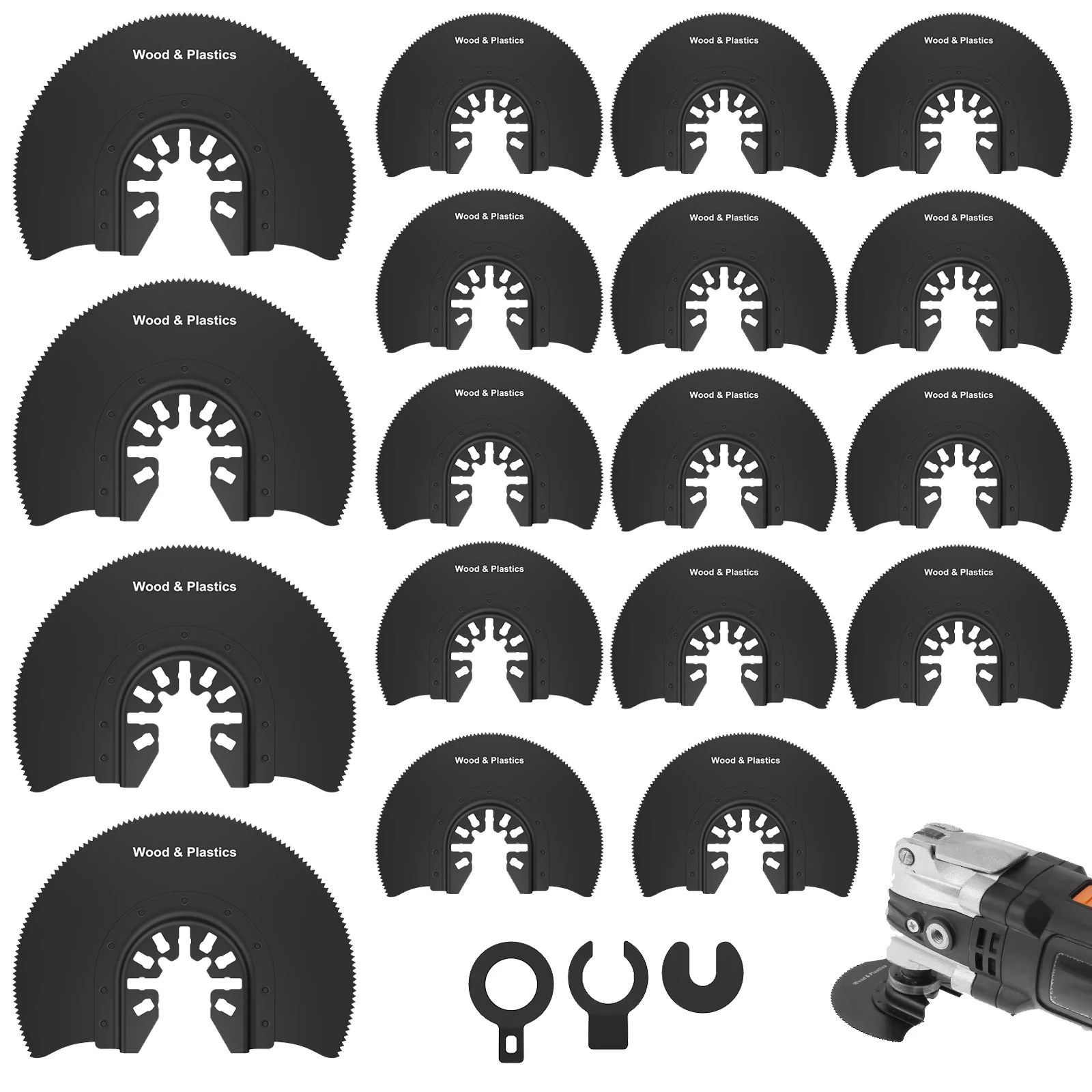 

Multi Tools Blades High Carbon Steel Oscillating Saw Blade Semicircle Straight Renovator Cutter Blade For Wood Metal Cutting