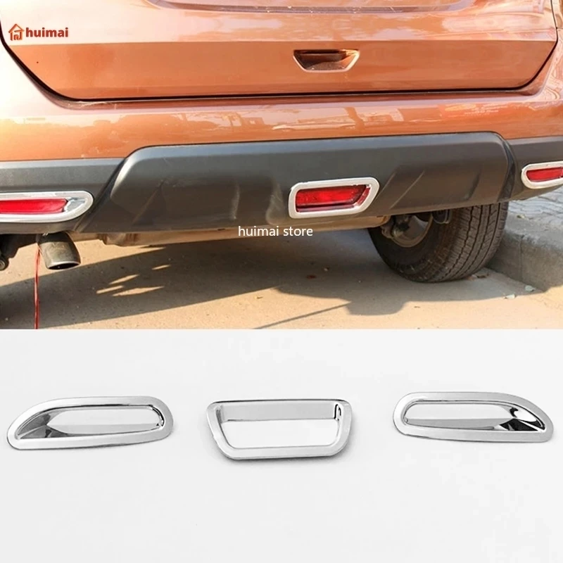 Fit For Nissan X-Trail X Trail T32 Rogue 2014 2015-2017 Chrome Tail Rear Bumper Fog Lamps Lights Accessories Frame Cover Trim