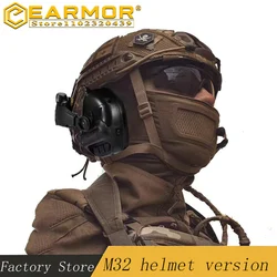 helmet mount headphones  EARMOR M32X helmet tactical headset, active shooting earmuffs, electronic shooting earmuffs