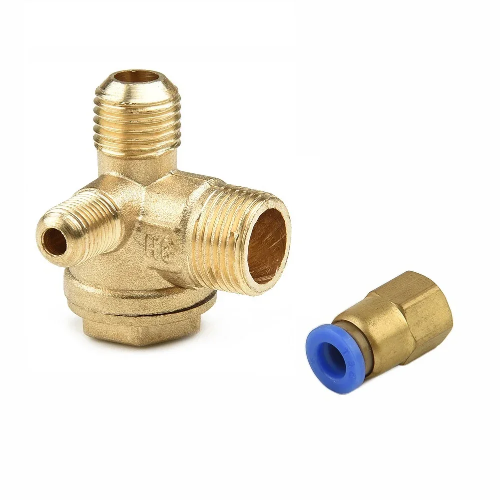 Connector Tool Valve Connector Tool 2 Pcs Air Compressor Check Brass Material Convenient Install High Strength