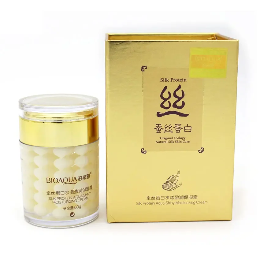 BIOAQUA Silk Protein Deep Moisturizing Face Cream Shrink Pores Skin Care Anti Wrinkle Cream Face Care Whitening Cream