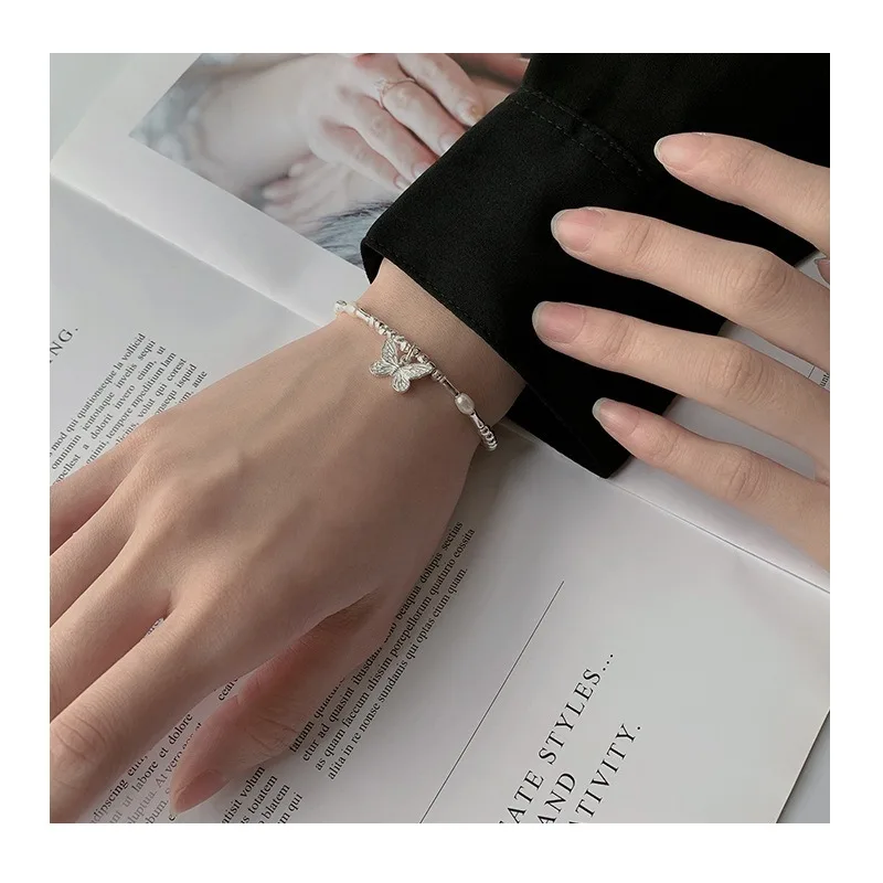 

Kalaini Cherry Bracelet Live Girlfriend Bracelet Internet Celebrity Butterfly Pearl Bracelet