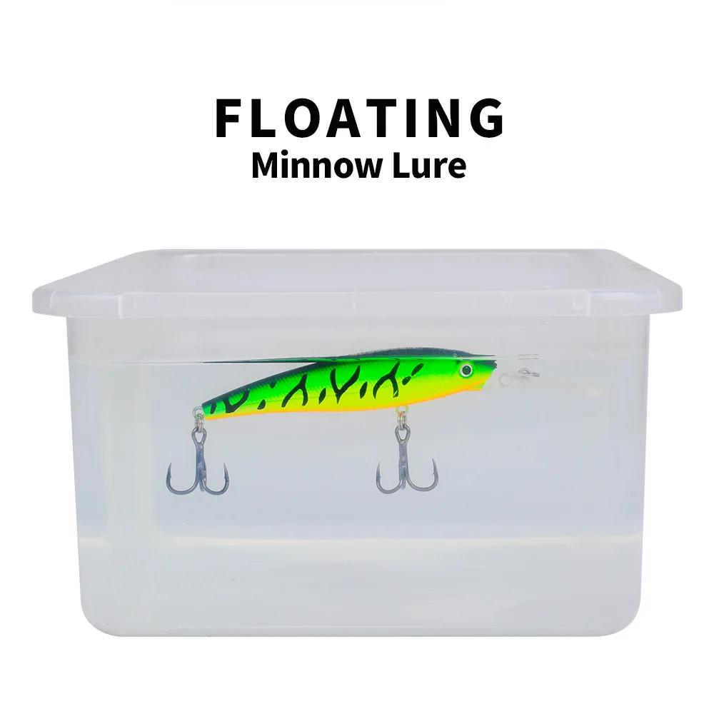 Sea. Yolo Lure Floating Minnow Bait Biomimetic Hard Bait Artificial Fake Bait Treble Hook Perch Lure Bait Fishing Tools