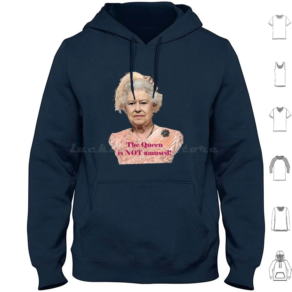 Queen Elizabeth Is Not Amused Hoodies Long Sleeve Queen Elizabeth Meme Humor Humour Amuse Amused England United Kingdom