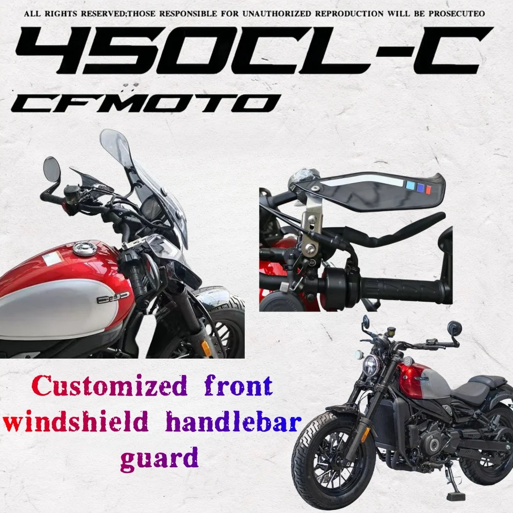 

Applicable to CFMOTO CLC450 front windshield transparent windshield CF400-10 modification accessories