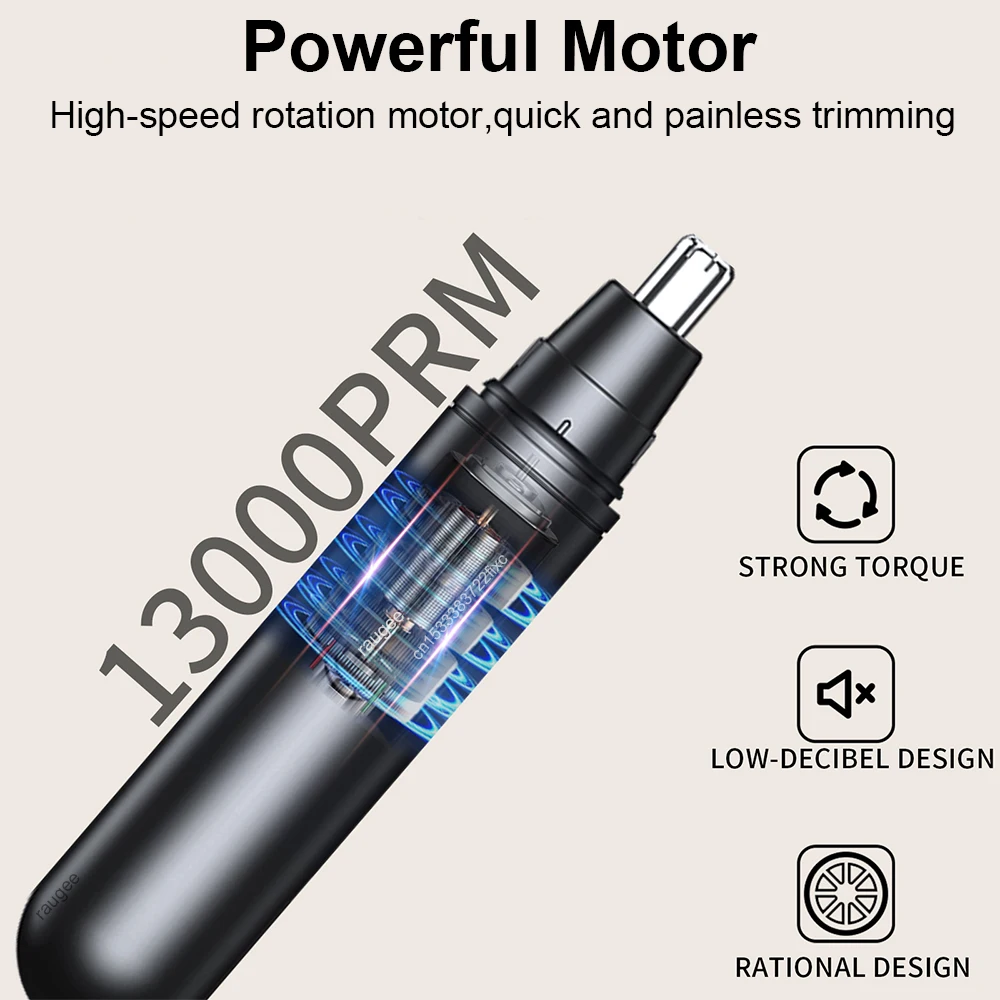 Electric Nose Hair Trimmer Battery Powered Travel Portable Nose Hair Cutter Mini Clipper For Men Eyebrow Ears Nose Hair Trimmer image 3