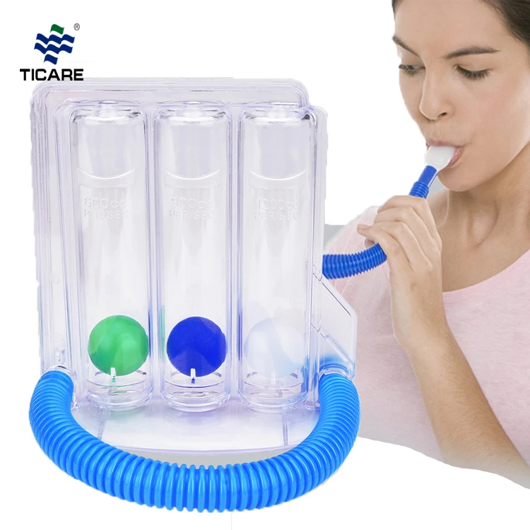 Incentive Pulmonary Function Test Three Ball Spirometry Device for Breathing Exerciser Respirometer