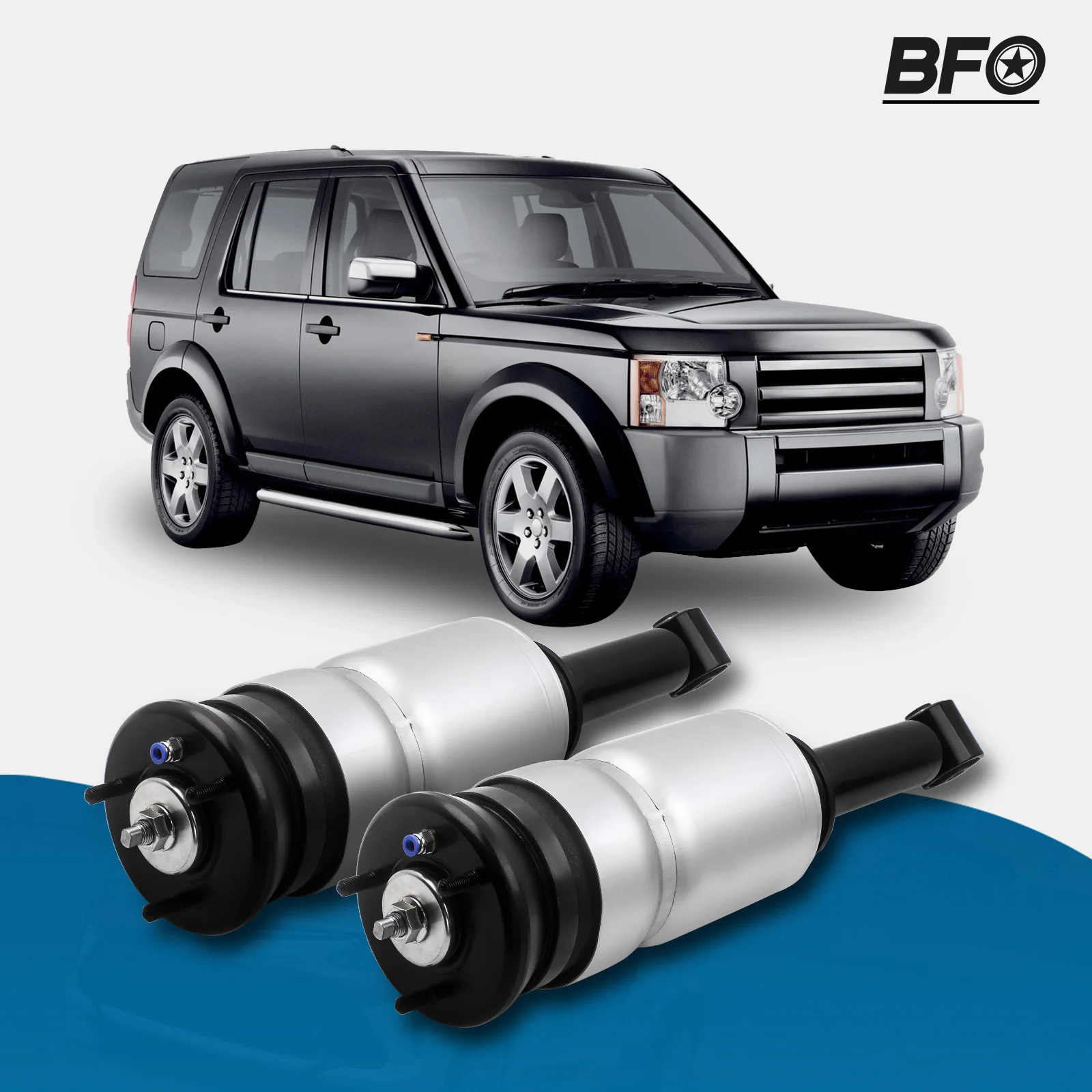 Pair Left & Right Front Air Suspension Struts For Land Rover Range Rover LR3 LR4