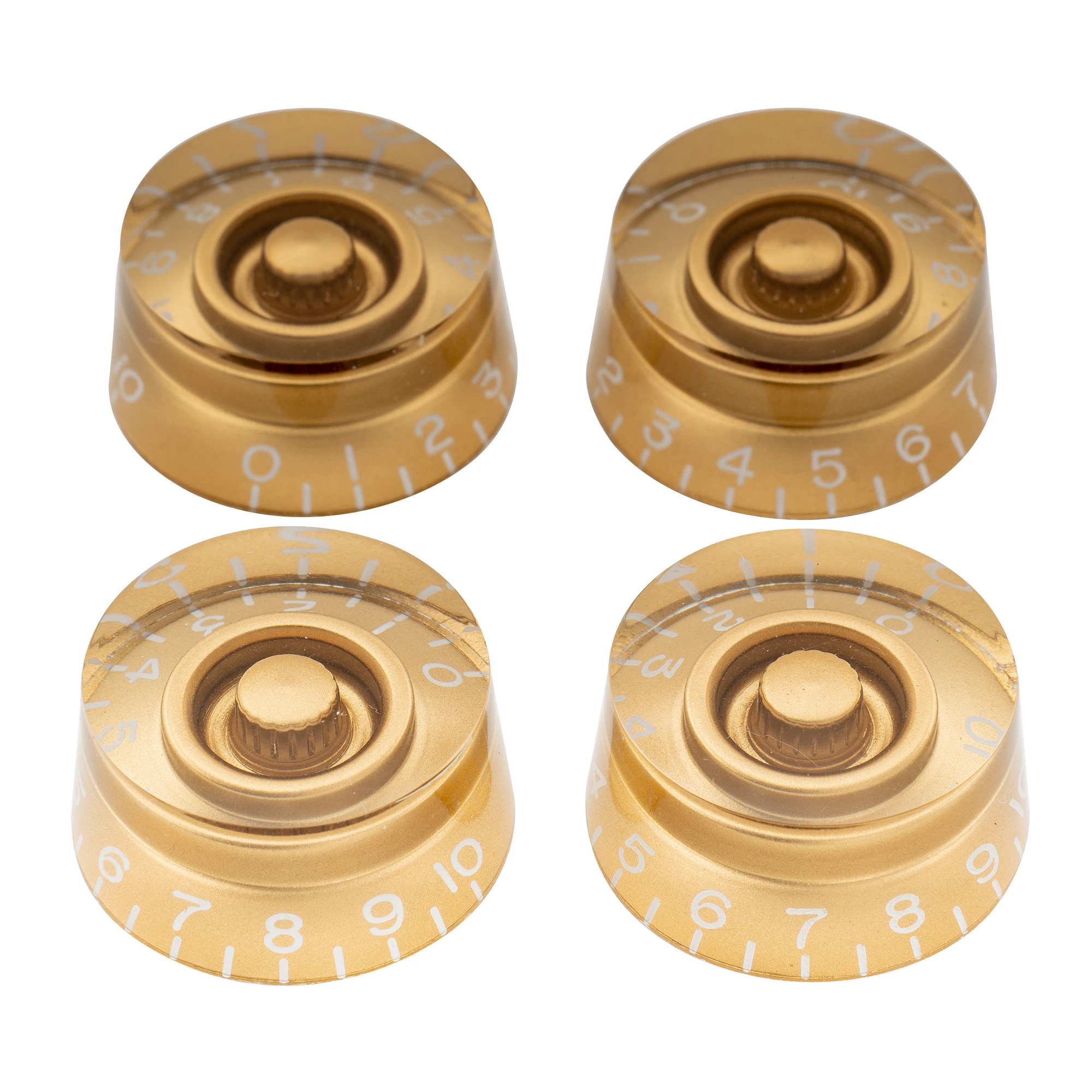 Musiclily pro botões de guitarra métricos grossos com 18 espaços, botões de controle de velocidade e volume de tom para guitarra epiphone les paul sg (conjunto de 4)