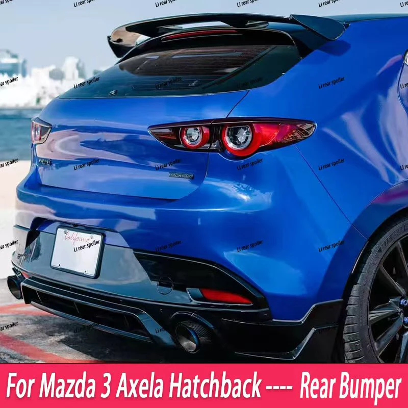 

For Mazda 3 Axela Hatchback 2019-2024 Car Styling ABS Carbon Fiber Rear Roof Spoiler Wing Tail Trunk Lid Cover Auto Decoration