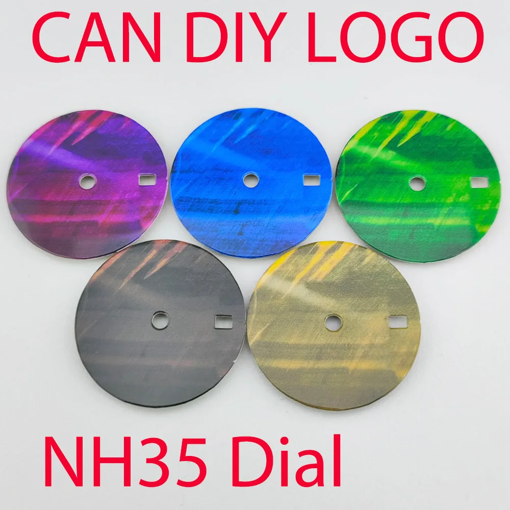 

Watch accessories customized NH35 Dial Modified 28.5mm gradient color dial for NH35 NH36 7S26 4R mechanical diving watch dial