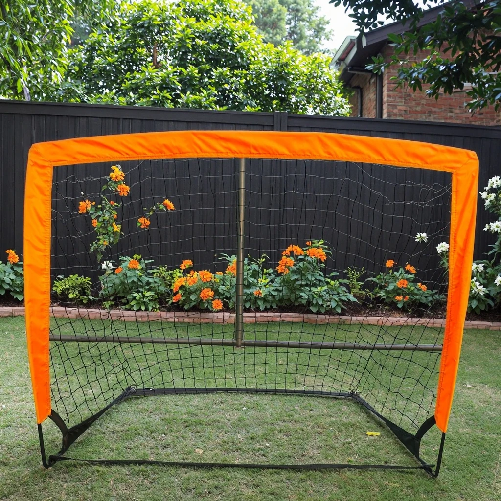 

Portable 4*3 FT Pop-Up Foldable Soccer Goal Net Training Equipment for Kids and Youth Includes Football Kit