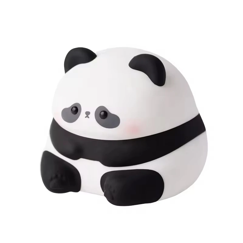 Oplaadbare Schattige Siliconen Dier Panda Nieuwigheid Verlichting Nachtlampje Voor Slaapkamer Decor Lamp