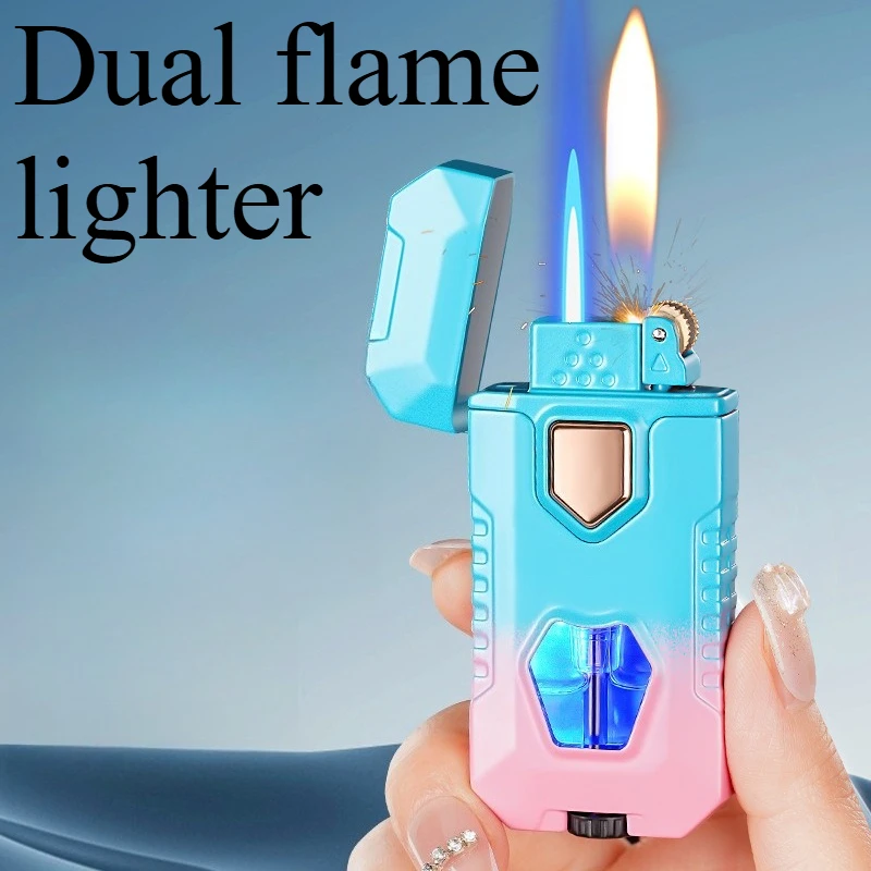 

Новая надувная зажигалка из двойного огненного сплава High Beauty, креативная визуальная прозрачная камера, пожарная машина