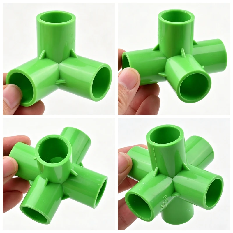 Fish Tank Water Supply Pipe Connector,Direct Tee Elbow Union Joint,Thread Drainage Head Pipe Cap Green PVC Pipe Fittings 20~50mm