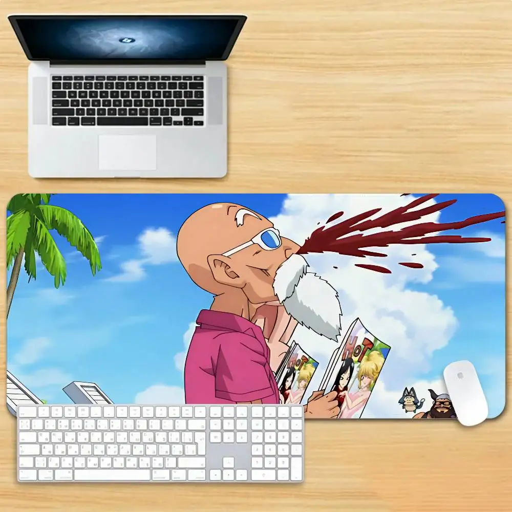 Cool DRAGON BALL Master Roshi Gaming Mouse Pad Non-Slip Lock Stitched Edge Large Office Desk Mat For Computer And Keyboard