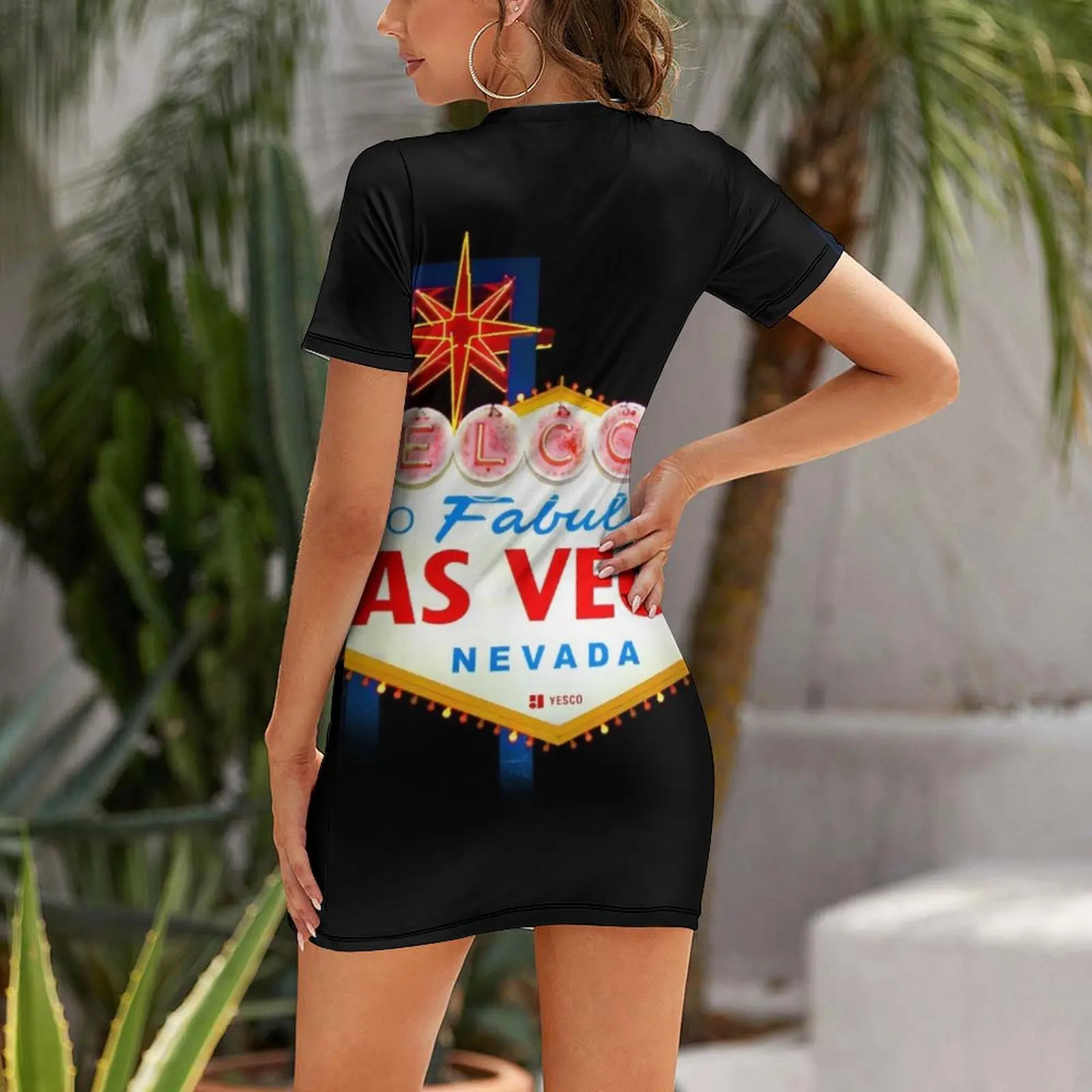 Welcome to Fabulous Las Vegas Short Sleeved Dress Woman dresses clothes Dress