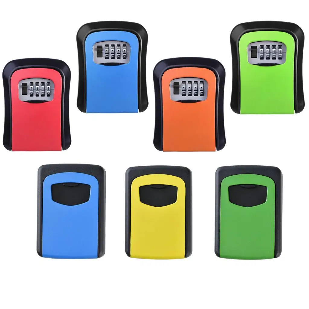 4 Dial Digit Password Key Storage Box Hide A Key Mechanical Lock Box