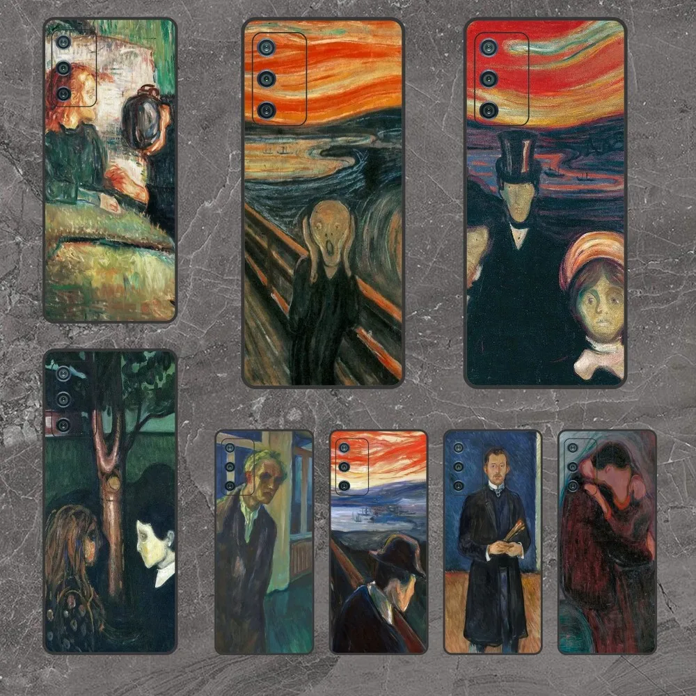 Munch Vintage Oil Painting Fine Art Phone Case for Samsung S22 S21 S20 S23 Ultra S22 ULTRA 5G S22 plus 5G S23 plus 5G