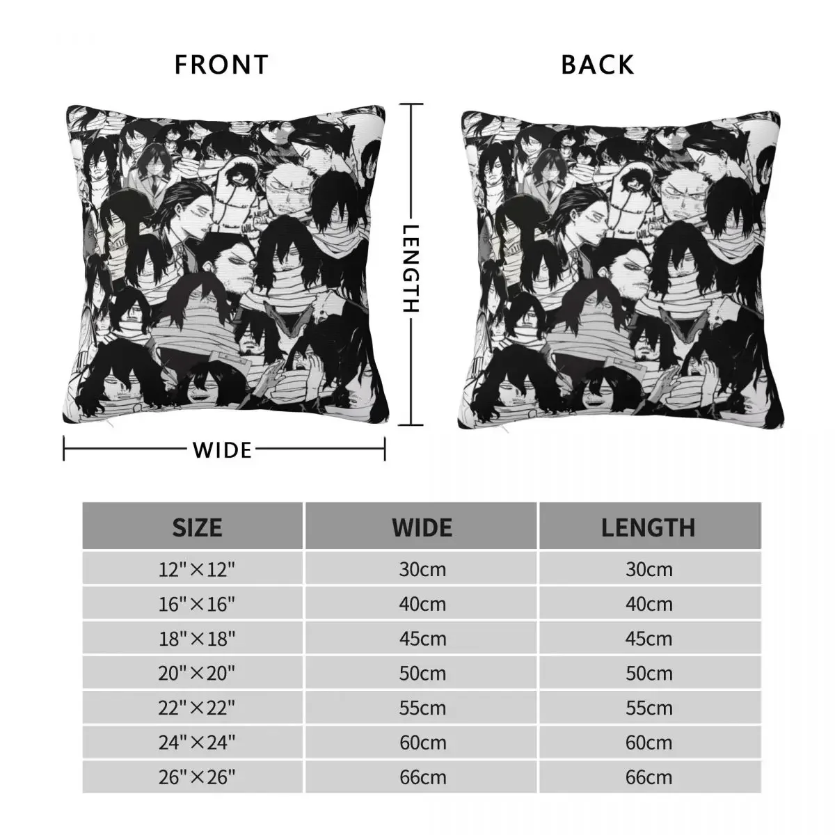 Aizawa Shouta bnha Throw Pillow Sofa Decorative Covers luxury home accessories pillow pillowcase Sofa Cushion