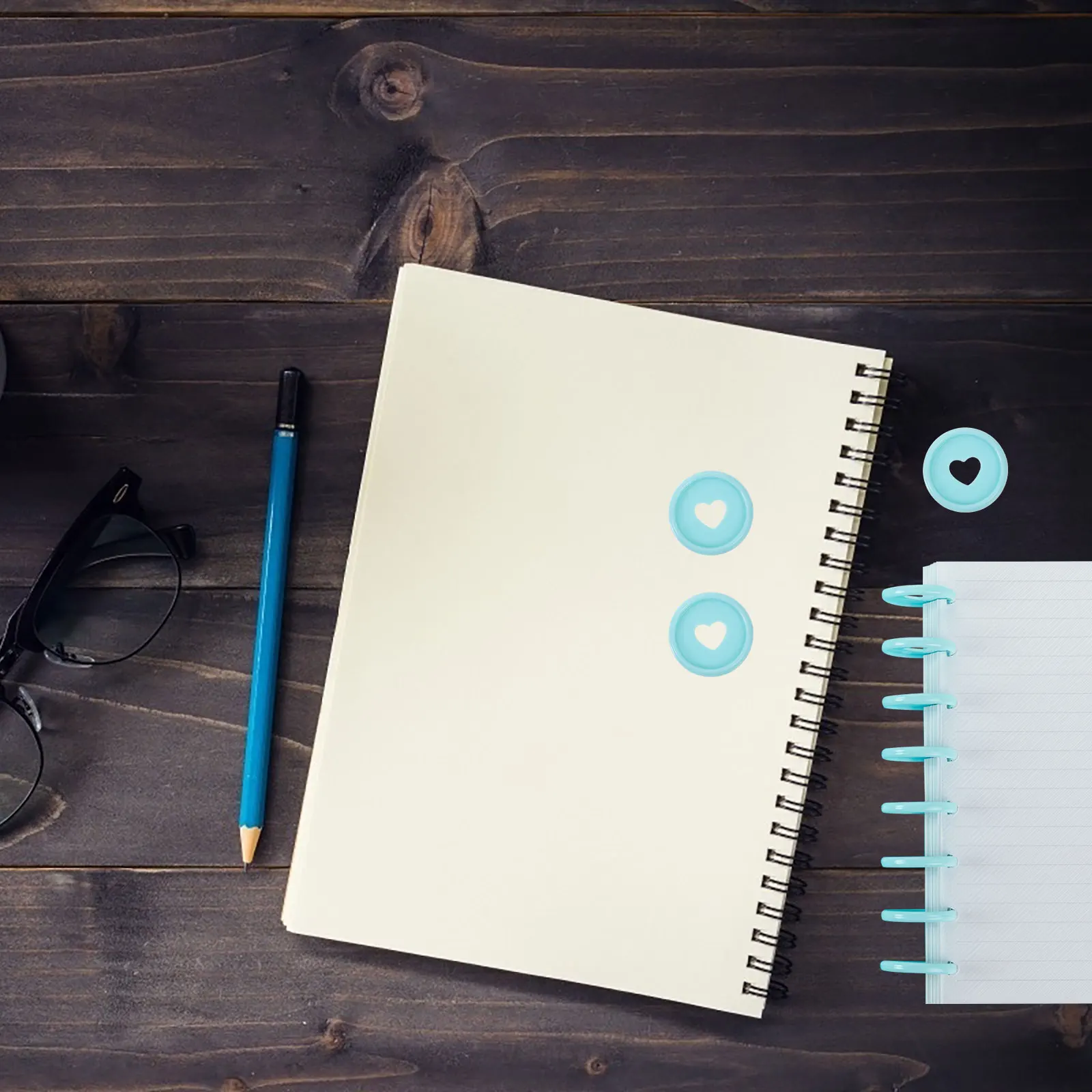 

50pcs Macaron Color Binder Discs Plastic Expansion For Loose-Leaf Notebook Office School Home Use Discbound Discs Planner Supply