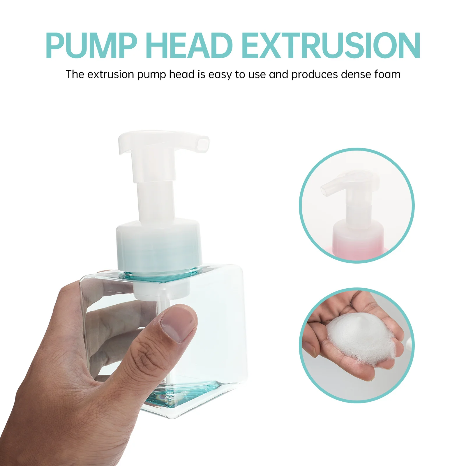 2개입 거품 용기 여행용 리필 가능 누수 방지 샴푸 로션 용기 휴대용 목욕 젤 플라스크 얼굴 세안 샤워용