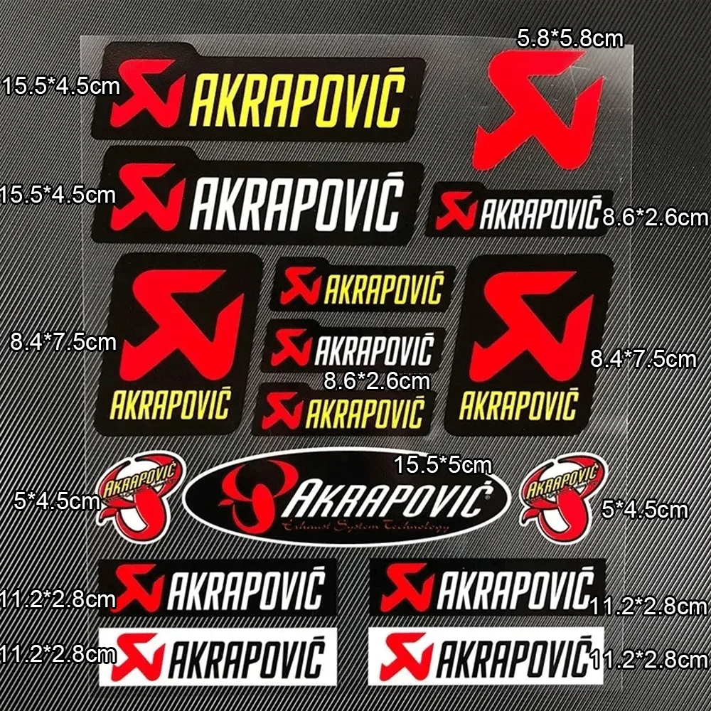 1 Juego de pegatinas de vinilo creativas multiusos para coche, motocicleta, casco, tubo de escape, accesorios de decoración