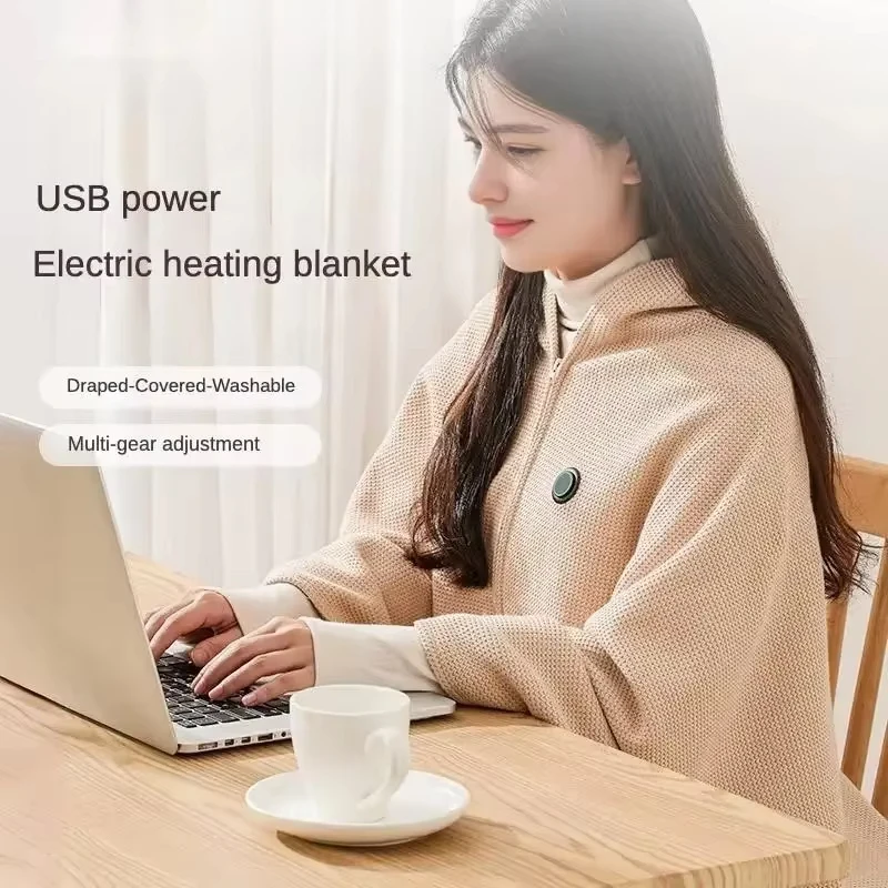 Electric Blanket USB Car Warm Blanket Heated Shawl Washable Cover Leg Shawl Heating Blanket Office Heating Mattress