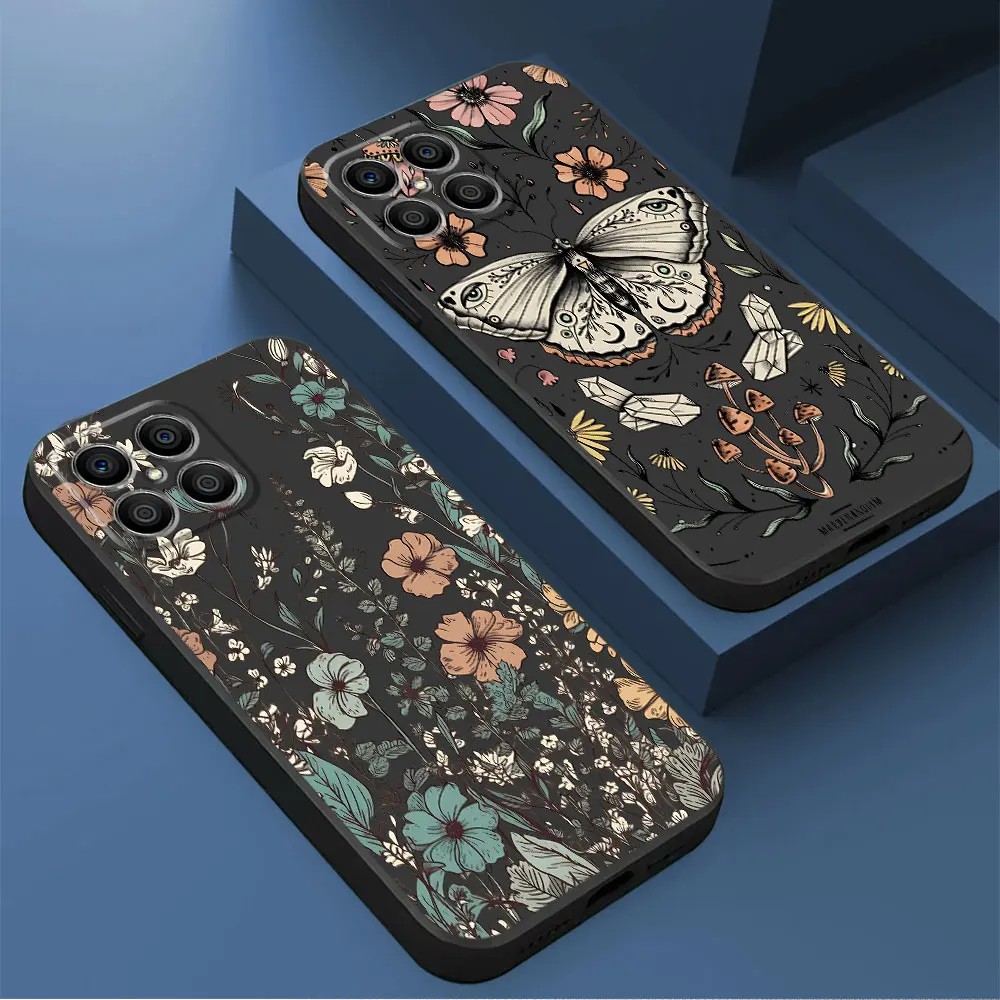 Butterfly Flower Case for Honor X6a X8a 8X 70 Magic5 Lite 90 Pro X9a X8 X6 X7 Magic5 Silicone Art Cover