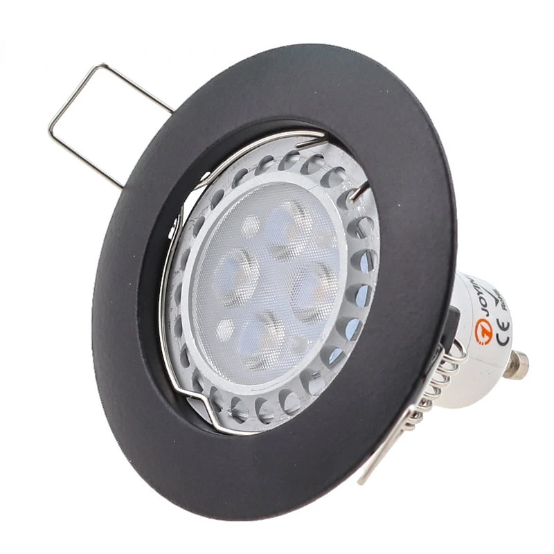 

Ceiling Downlight Frame Gu10 Mr16 10pcs Factory Prices Recessed LED Halogen Led Spot Light Fixtures White Black Nickel For Hotel