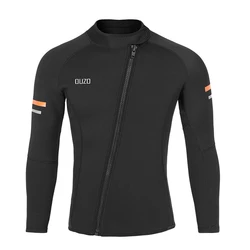 Männer 1,5mm Neopren Lange ärmeln Neoprenanzug Top Sonnencreme Herbst Winter Tauchen Surfen Schwimmen Schnorcheln Anti-quallen jacke