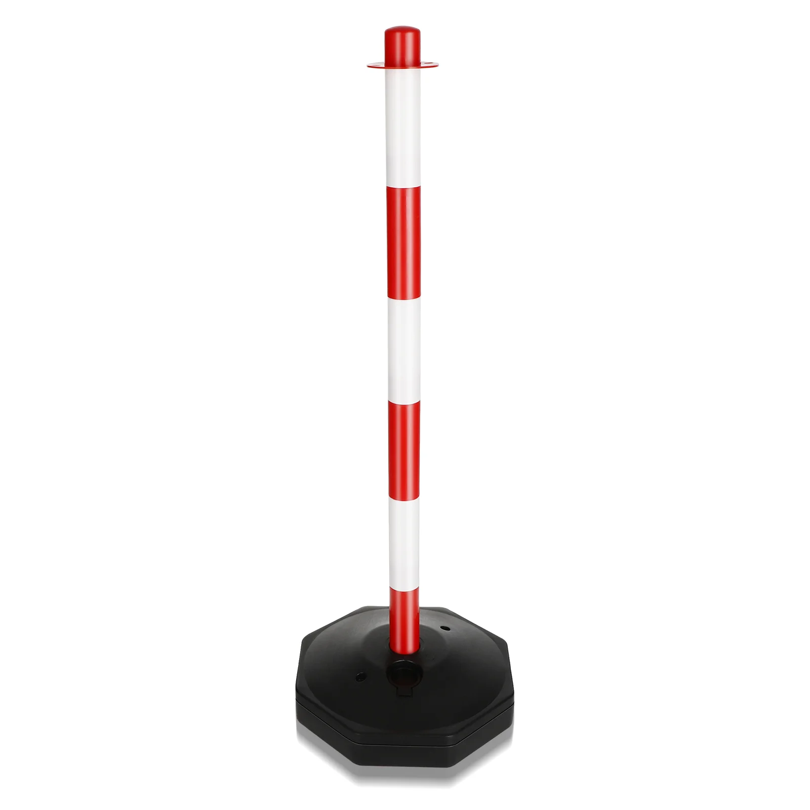 Traffic Safety Barrier Isolation Bollard Water-fillable Warning Pile Red Plastic