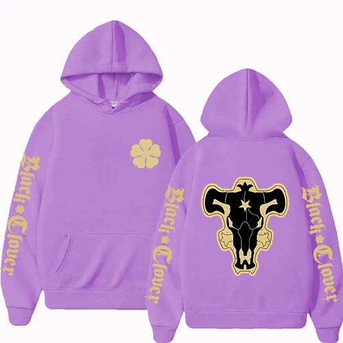 Imagen 2 del producto Sudaderas con capucha con emblema del escuadrón de Bulls negros de Anime, sudaderas cómodas de manga larga para hombres y mujeres, camisetas informales de gran tamaño
