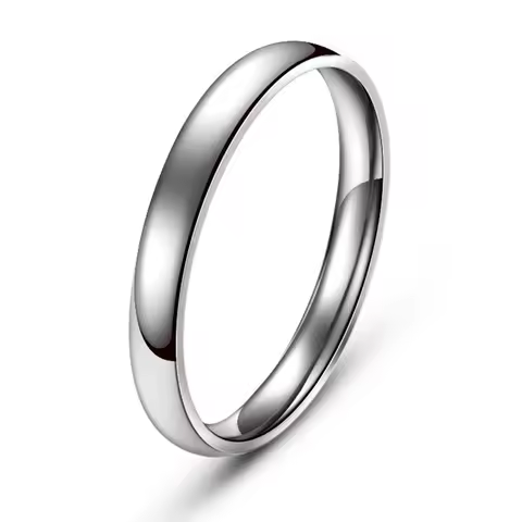 Wide 3mm Light version SILVER color rings Stainless Steel women jewelry finger ring wholesale lots