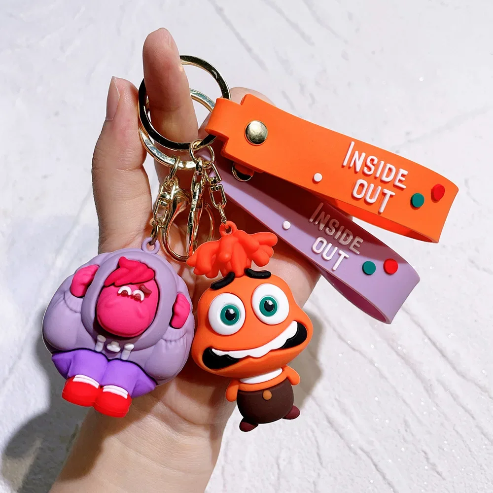 Disney Inside Out 2 Mini Anxiety Small Pendant Keychain Pendant Personality Creative Soft Glue Doll