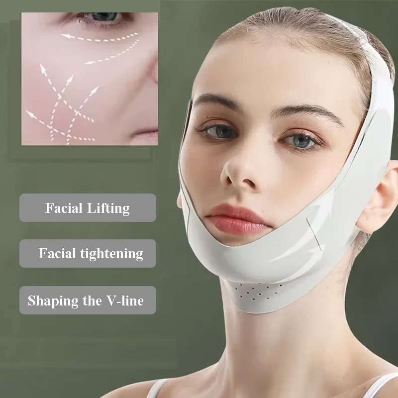 Breathable Face Slimming Band Women V-Line Face Shaper Chin Cheek Lift Up Belt Anti Wrinkle Facial Massage Strap Skin Care Tools