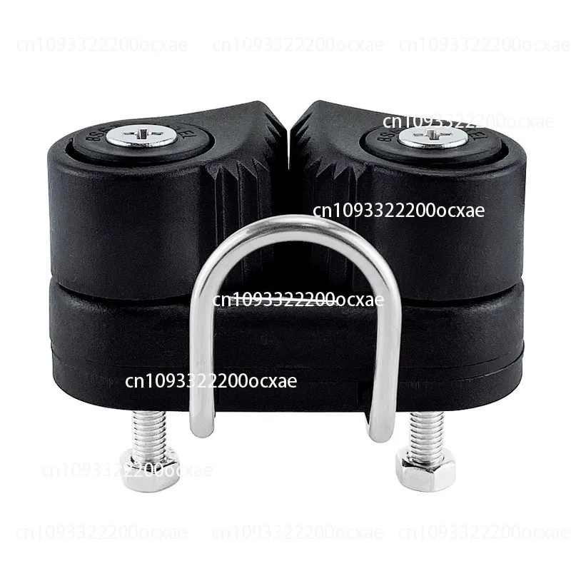 2pcs Double nylon ball rope clamp with guide ring wire clamp Automatic rope clamp board Fitness equipment