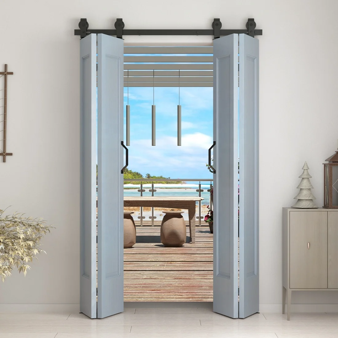 Bi-fold Barn Door Sliding Barn Door Bi-fold Sliding Barn Door With Hardware Kit