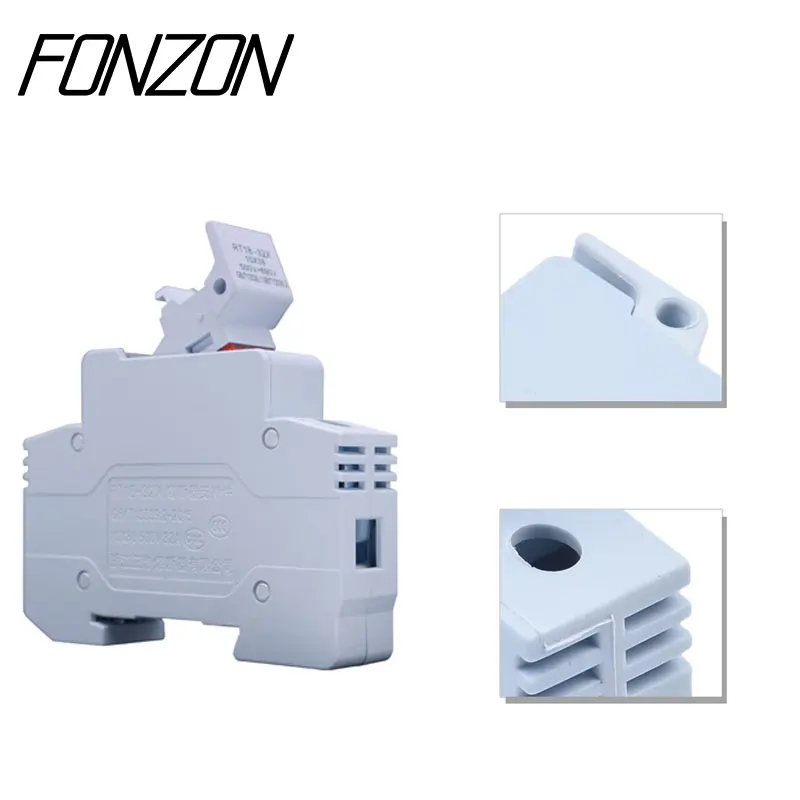 Base de fusível de trilho DIN RT18-32 1P 2P 3P 4P 500-690V Protetor de curto-circuito 1-32A 10X38 Fusível RO15 com luz indicadora
