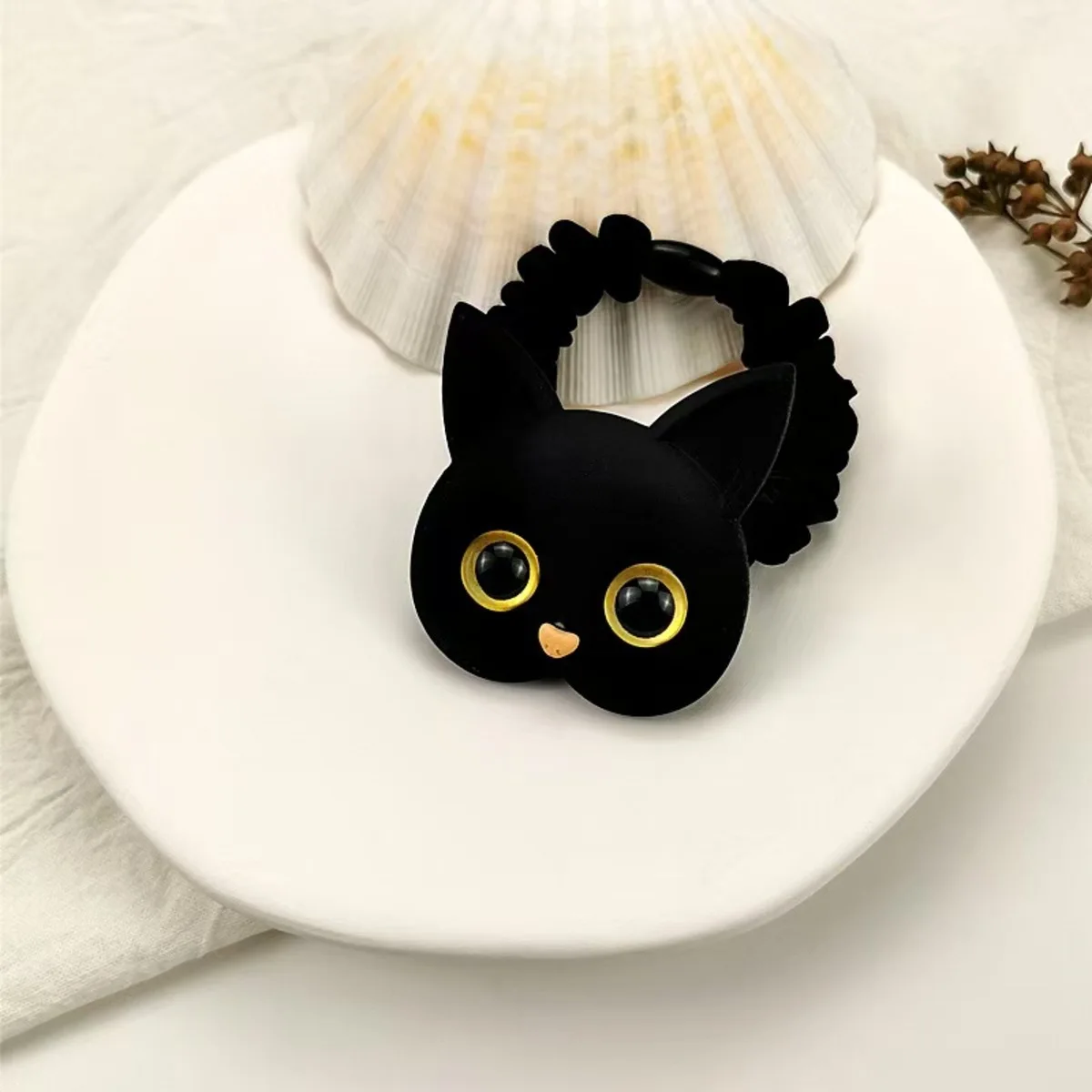 Cute Cartoon Cat Face Hairband Elastic Rabbit Cat Headband with Big Eyes for Women Children Girls Fashion Hair Accessories image 5