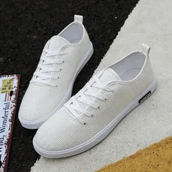 New White Shoes Male Casual Fashion Shoes Loafers Men Off White Shoes Canvas Male Footwear Comfortable for Man Loafers