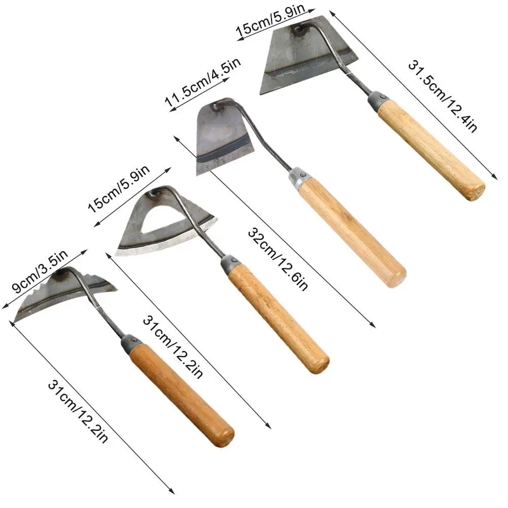 إزالة الأعشاب الضارة وتخفيف التربة قطعة أثرية مع مقبض خشبي ، مجوفة جوفاء ، أداة زراعية ، موفرة للعمالة #4