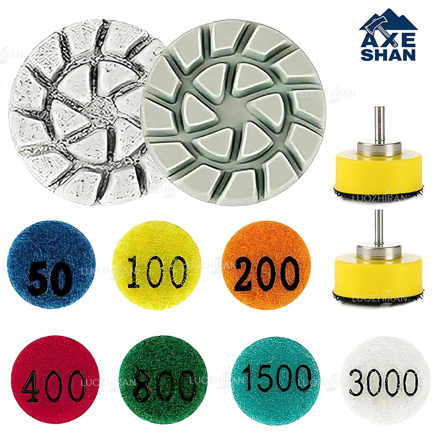 

25mm Diamond Polishing Pads 1 inch Wet Dry Sanding Discs for Stone Jade Granite Marble Grinding Blade Power Tool Accessories