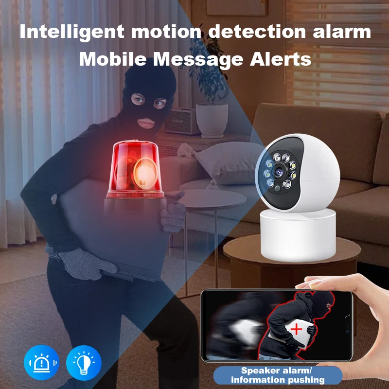 3MP/5MP Wifi PTZ Camera 360 Home Security Auto Tracking Human Detection Two-way Audio Wireless IP Camera Baby Monitor