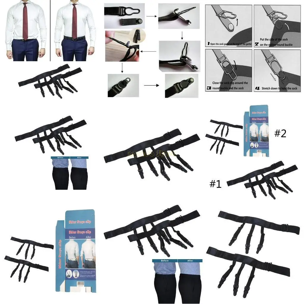 31bf 1pair Fashion Shirt Steeks Holder Gentleman Leg The Negrancers Nop Braces